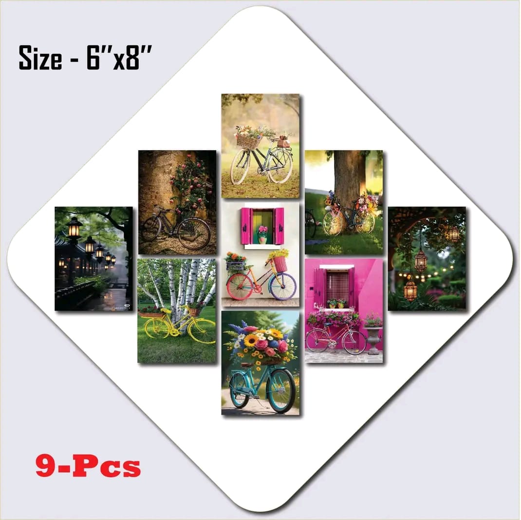 Picture of 9-Piece Unique Design Wallmate Home Decoration PVC Poster Combo Set