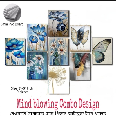 Picture of 9-Piece Unique Design Wallmate Home Decoration PVC Poster Combo Set