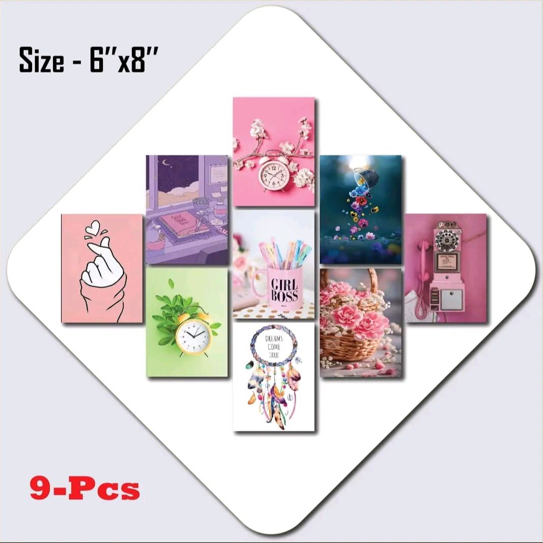 Picture of 9-Piece Unique Design Wallmate Home Decoration PVC Poster Combo Set