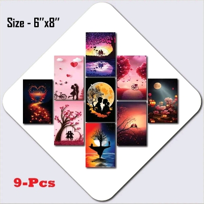 Picture of 9-Piece Unique Design Wallmate Home Decoration PVC Poster Combo Set