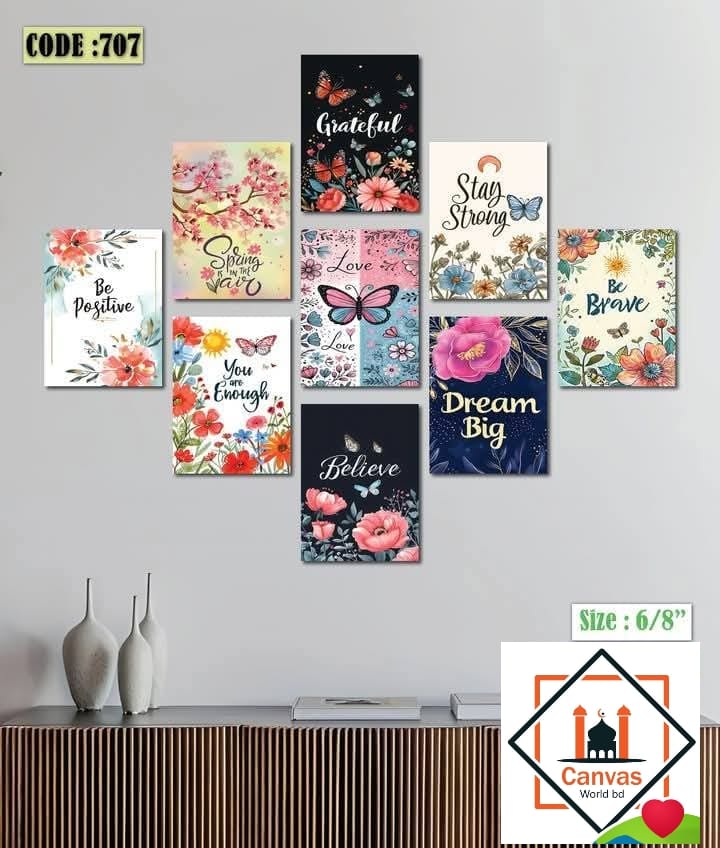 Picture of 9-Piece Unique Design Wallmate Home Decoration PVC Poster Combo Set