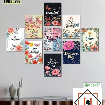 Picture of 9-Piece Unique Design Wallmate Home Decoration PVC Poster Combo Set
