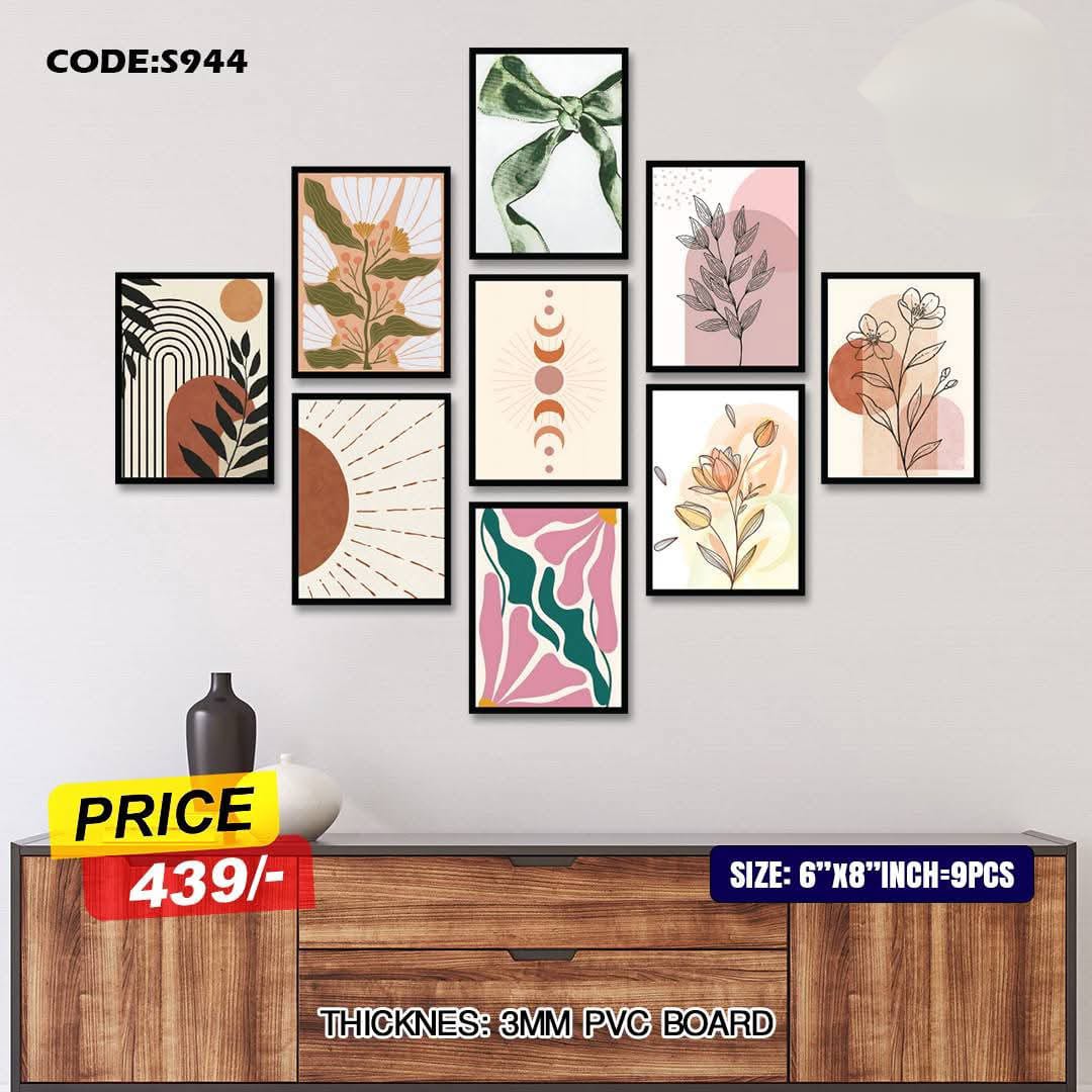 Picture of 9-Piece Unique Design Wallmate Home Decoration PVC Poster Combo Set