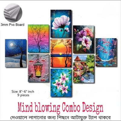 Picture of 9-Piece Unique Design Wallmate Home Decoration PVC Poster Combo Set