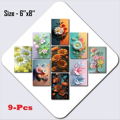 Picture of 9-Piece Unique Design Wallmate Home Decoration PVC Poster Combo Set