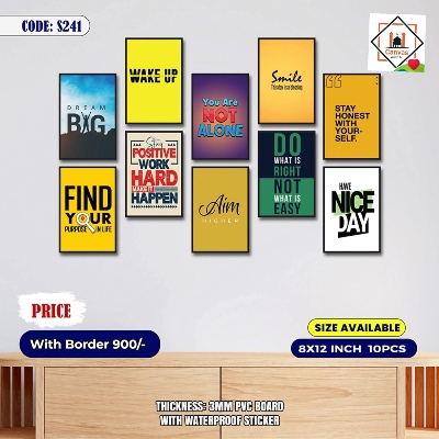 Picture of 10pcs Unique Design Wallmate Combo Set – Perfect for Home & Office Wall Decoration
