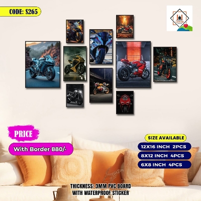 Picture of 10 pcs Unique Design Wallmate Combo Set – Perfect for Home & Office Wall Decoration