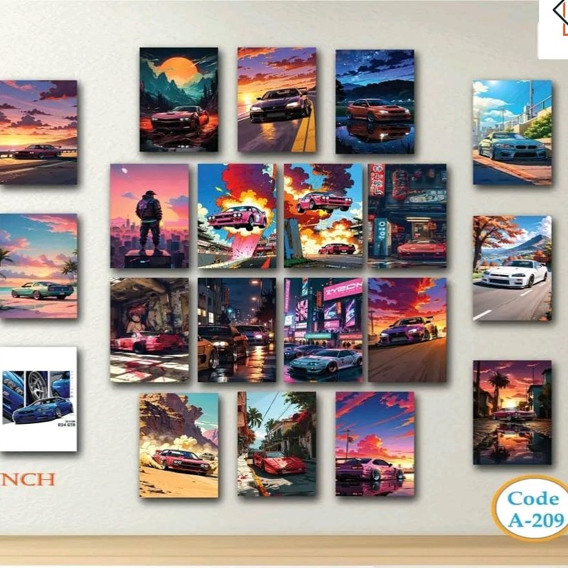 Picture of 20pcs Unique Design Wallmate Combo Set – Perfect for Home & Office Wall Decoration