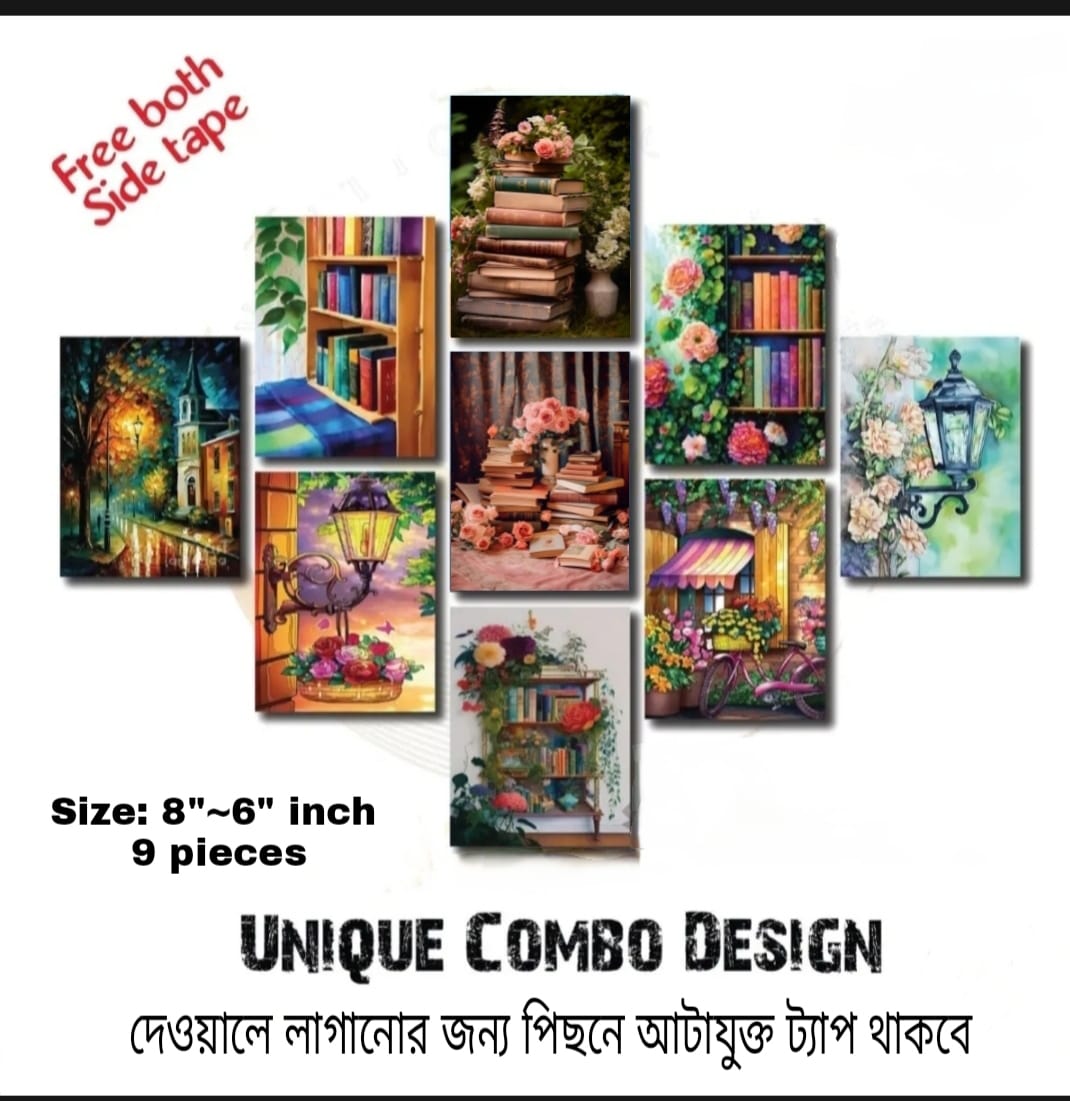Picture of 9-Piece Unique Design Wallmate Home Decoration PVC Poster Combo Set