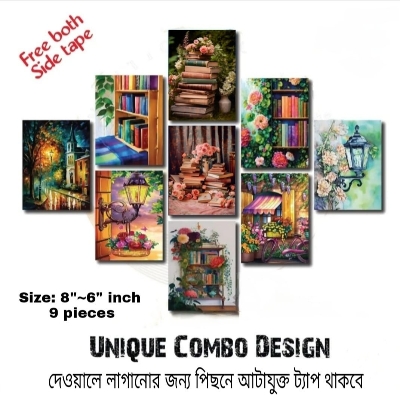 Picture of 9-Piece Unique Design Wallmate Home Decoration PVC Poster Combo Set