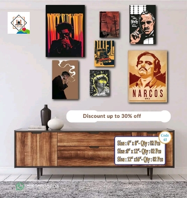 Picture of 7pcs Unique Design Wallmate Combo Set – Perfect for Home & Office Wall Decoration