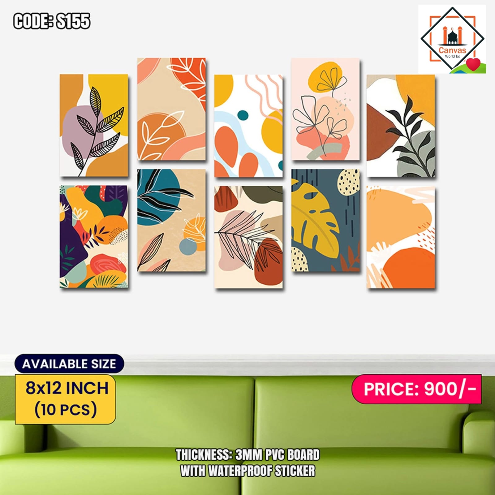 Picture of 10 pes Most Unique Combo Wallmate Set – Perfect for Home & Office Wall Decoration