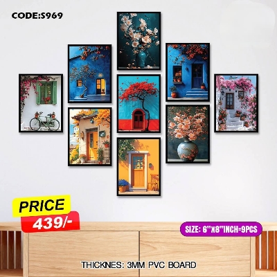 Picture of 9-Piece Unique Design Wallmate Home Decoration PVC Poster Combo Set