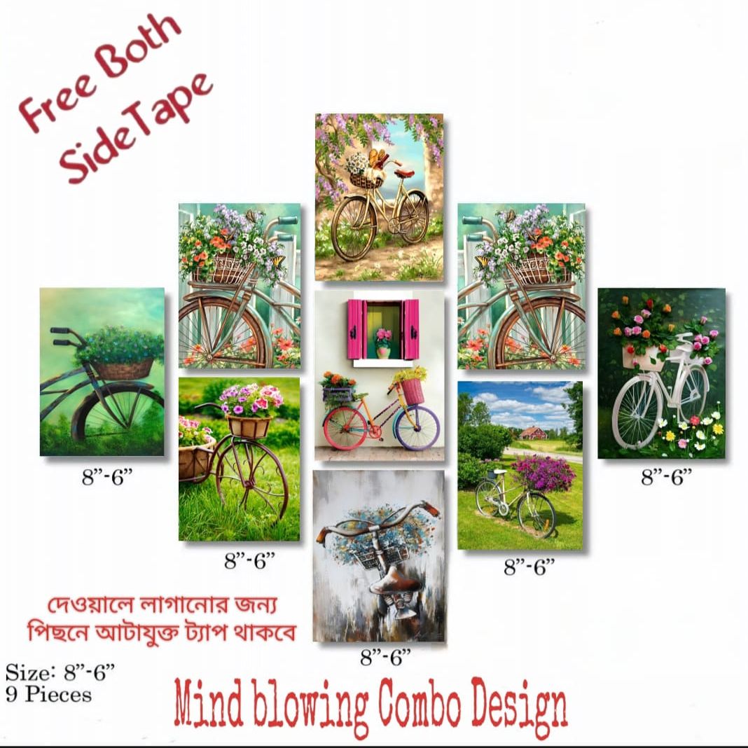 Picture of 9pcs Unique Design Wallmate Combo Set – Perfect for Home & Office Wall Decoration