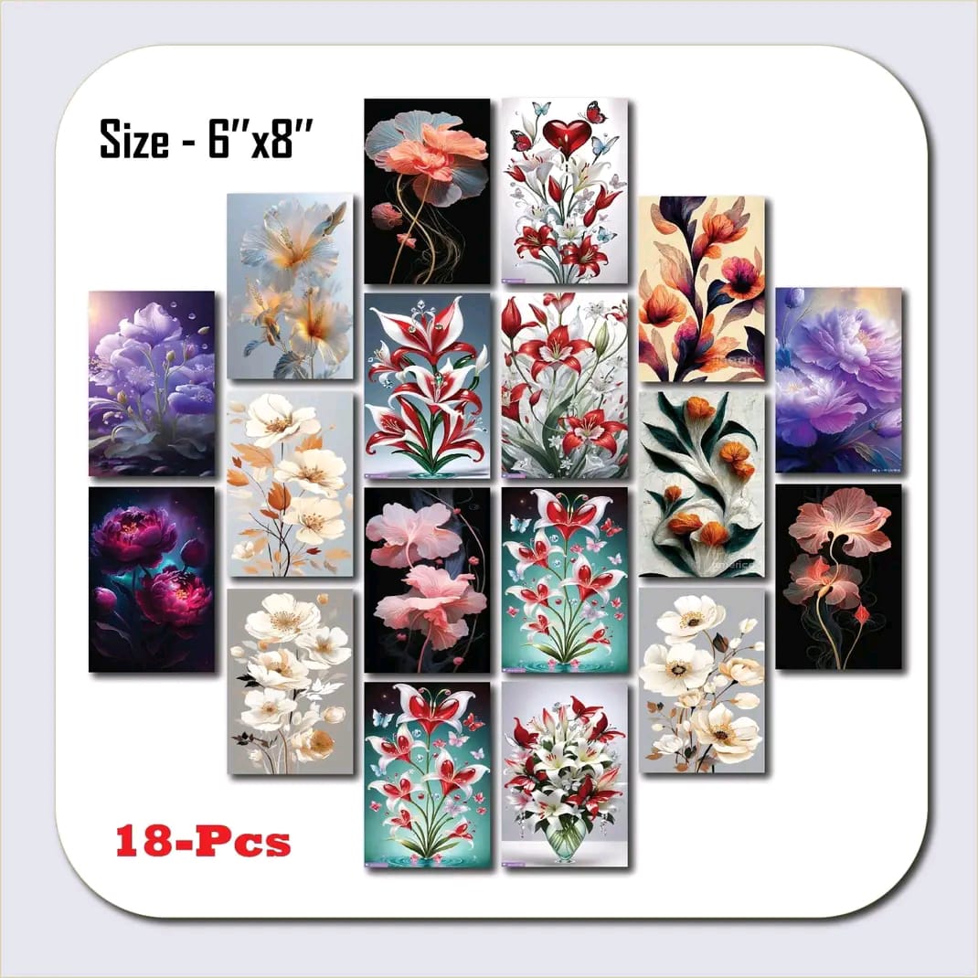 Picture of 18pcs Unique Design Wallmate Combo Set – Perfect for Home & Office Wall Decoration