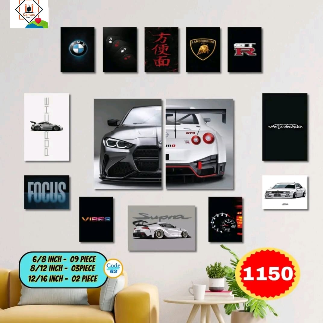 Picture of 14 pcs Most Unique Combo Wallmate Set – Perfect for Home & Office Wall Decoration