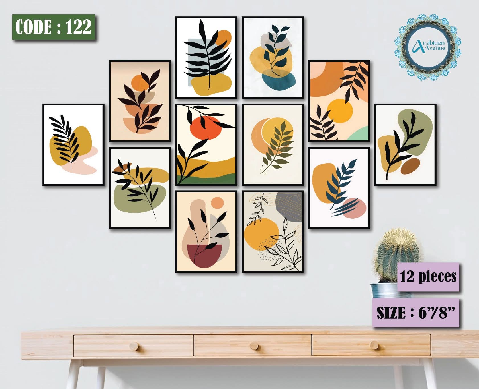Picture of 12 pcs Most Unique Combo Wallmate Set – Perfect for Home & Office Wall Decoration