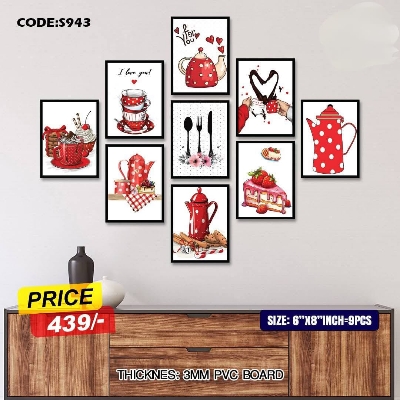 Picture of 9pcs Unique Design Wallmate Combo Set – Perfect for Home & Office Wall Decoration