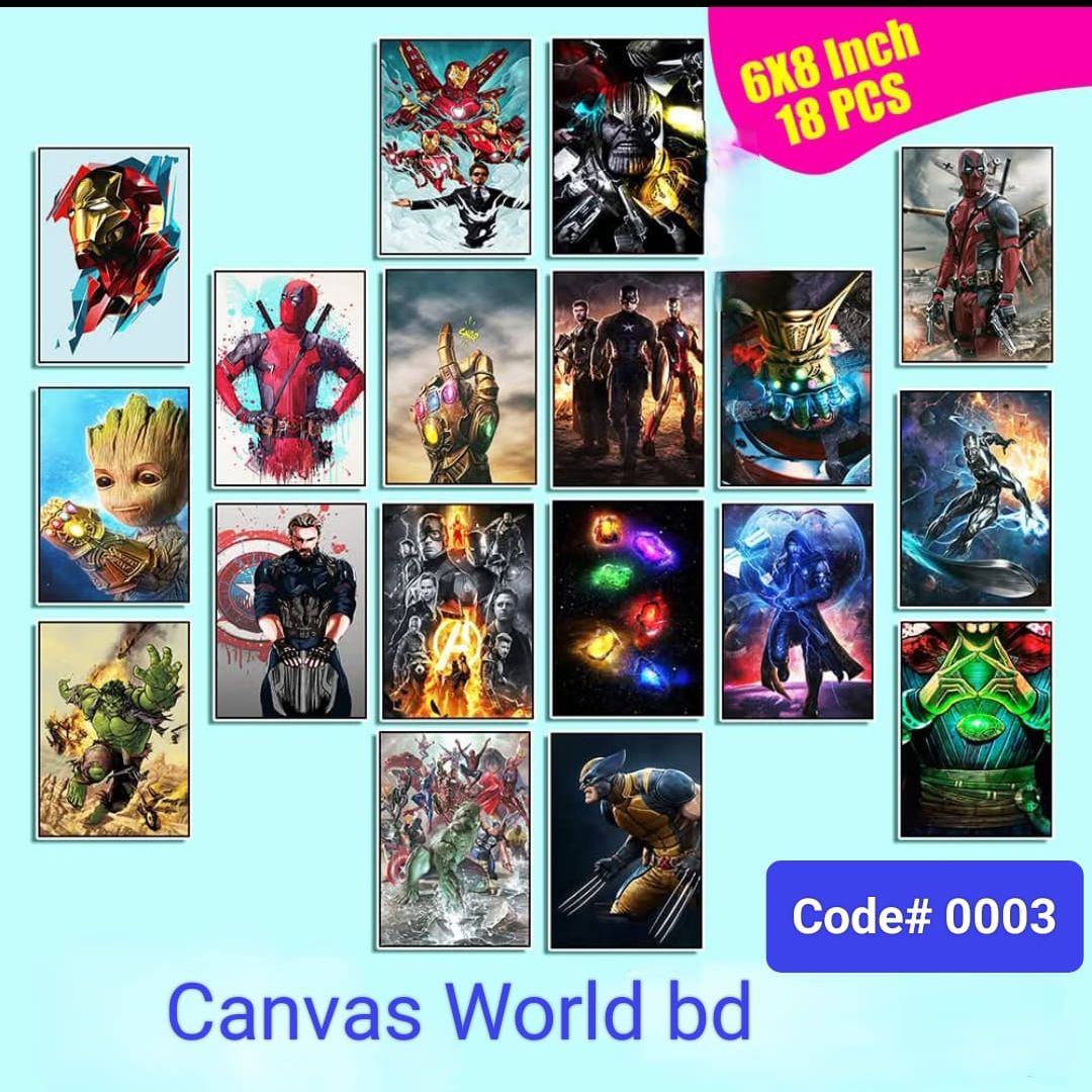 Picture of 18pcs Unique Design Wallmate Combo Set – Perfect for Home & Office Wall Decoration