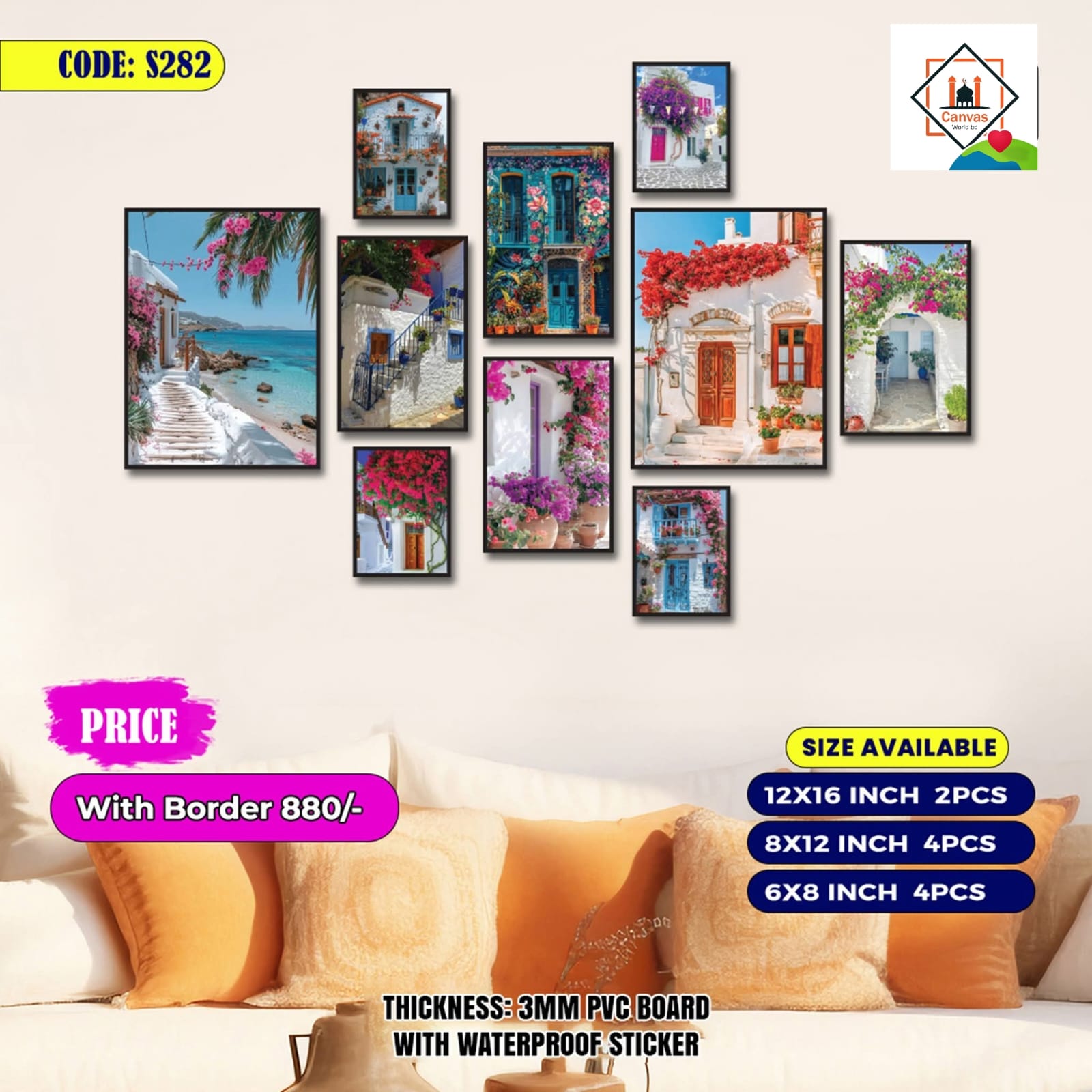 Picture of 10 pcs Most Unique Combo Wallmate Set – Perfect for Home & Office Wall Decoration