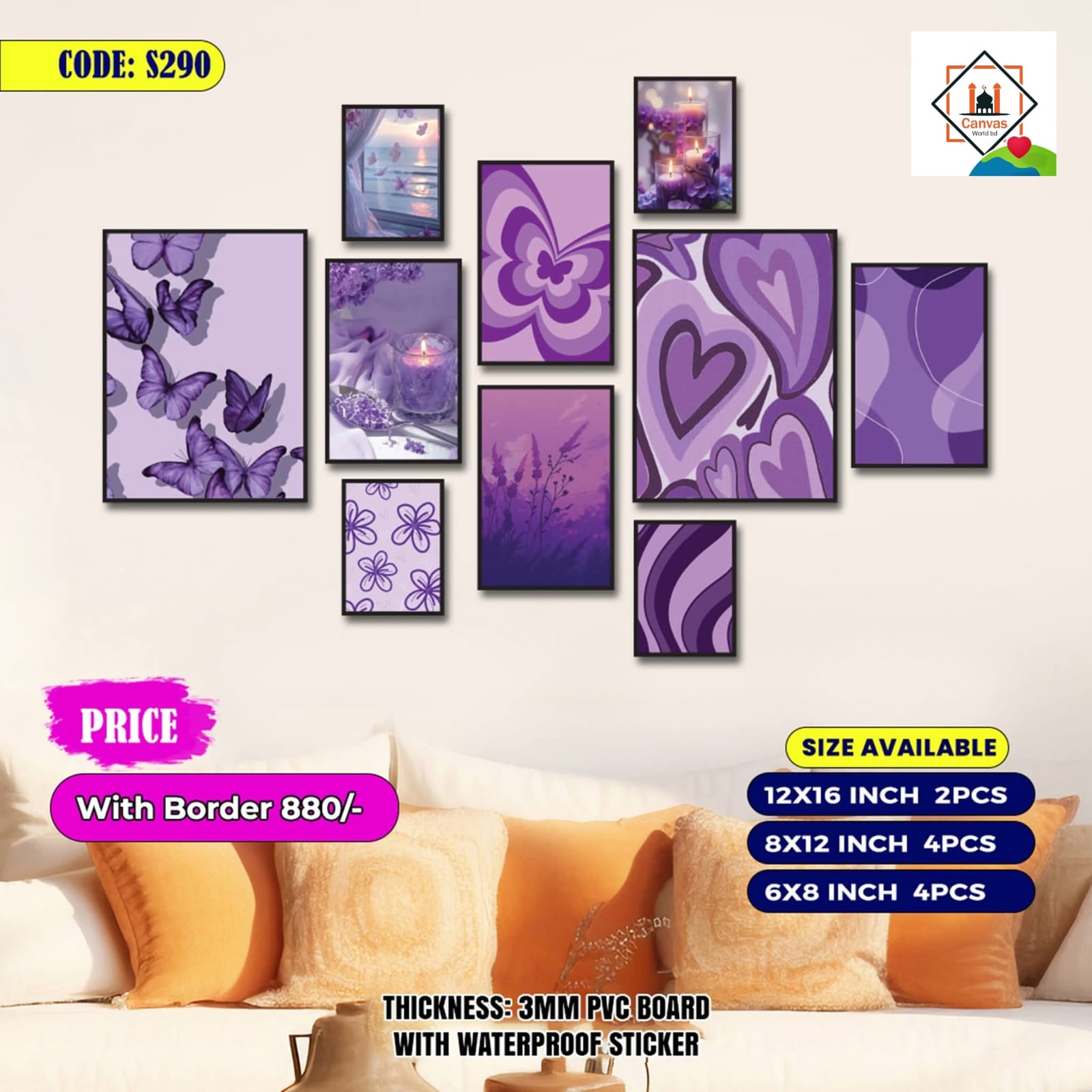 Picture of 10 pcs Most Unique Combo Wallmate Set – Perfect for Home & Office Wall Decoration
