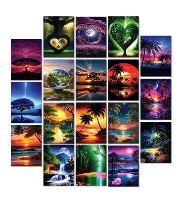 Picture of 18pcs Unique Design Wallmate Combo Set – Perfect for Home & Office Wall Decoration