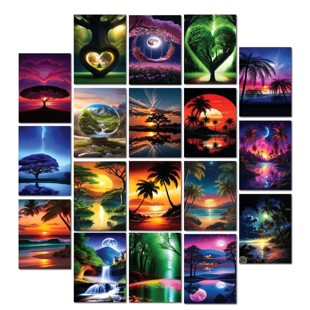 Picture of 18pcs Unique Design Wallmate Combo Set – Perfect for Home & Office Wall Decoration