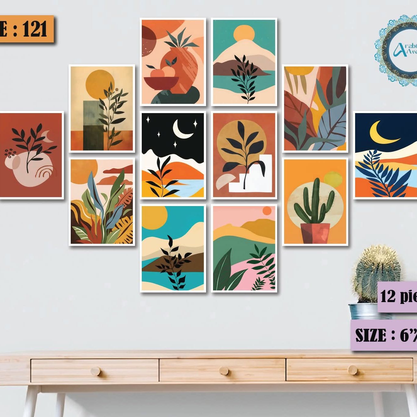 Picture of 12 pcs Most Unique Combo Wallmate Set – Perfect for Home & Office Wall Decoration