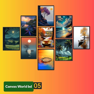 Picture of 9pcs Unique Design Wallmate Combo Set – Perfect for Home & Office Wall Decoration