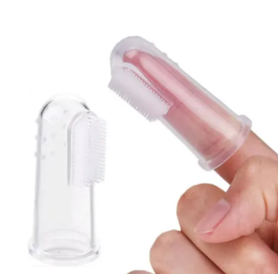 Picture of Baby Finger Toothbrush with Storage Box – Soft Silicone Training Brush for Infants & Pets