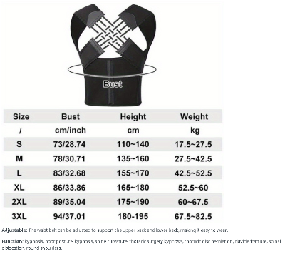 Picture of Premium Adjustable Back Posture Corrector Belt for Women Men