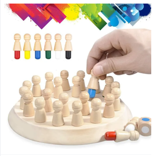 Picture of Wooden Memory Match Stick Chess Game Set – Fun & Educational for Kids & Families!