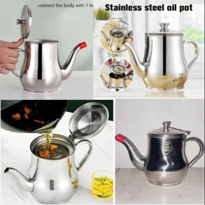 Picture of 5𝟓𝟎𝐌𝐋 Stainless Steel Oil Pot with Strainer