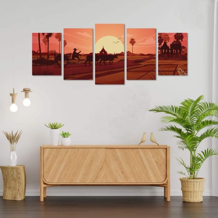 Picture of 🖼️ 5-in-1 Premium Wall Canvas Set – Elegant Modern Wall Art for Any Room