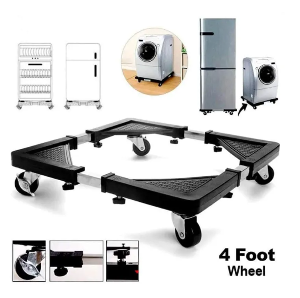 Picture of Multifunction Adjustable Movable Base – Washing Machine & Fridge Stand with Wheels