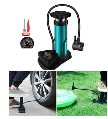 Picture of Mini Portable Bike Floor Pump – Hand & Foot Activated
