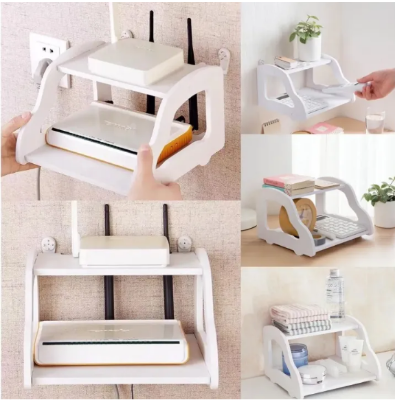Picture of 📶 2-Layer High-Quality WiFi Router Stand | Wall-Mounted Shelf