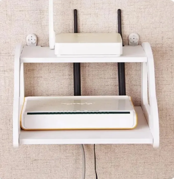 Picture of 📶 2-Layer High-Quality WiFi Router Stand | Wall-Mounted Shelf