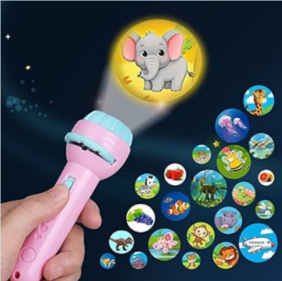 Picture of ✨ Mini Projector Torch – Kids Flashlight Story Book | Educational Light-up Toy | Preschool Fairy Tale Projection Lamp | Baby Sleep Light & Gift