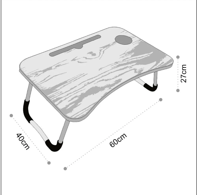 Picture of Folding Laptop Stand Holder Desk with Slot Portable Study Table Foldable Computer Desk Large School Dormitory Bed Table With Drawer