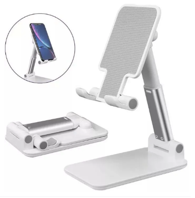 Picture of Foldable Telescopic Mobile Phone Holder Stand Desktop Bracket For Phone And Tablets - White