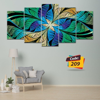 Picture of 5Pcs In 1 Set Wall Canvas Art Ready to Hang for Living Room or Bedroom Home Decoration On Wall Canvas Painting Wall