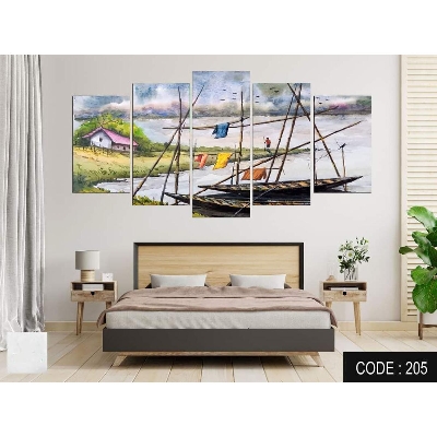 Picture of 5Pcs In 1 Set Wall Canvas Art Ready to Hang for Living Room or Bedroom Home Decoration On Wall Canvas Painting Wall