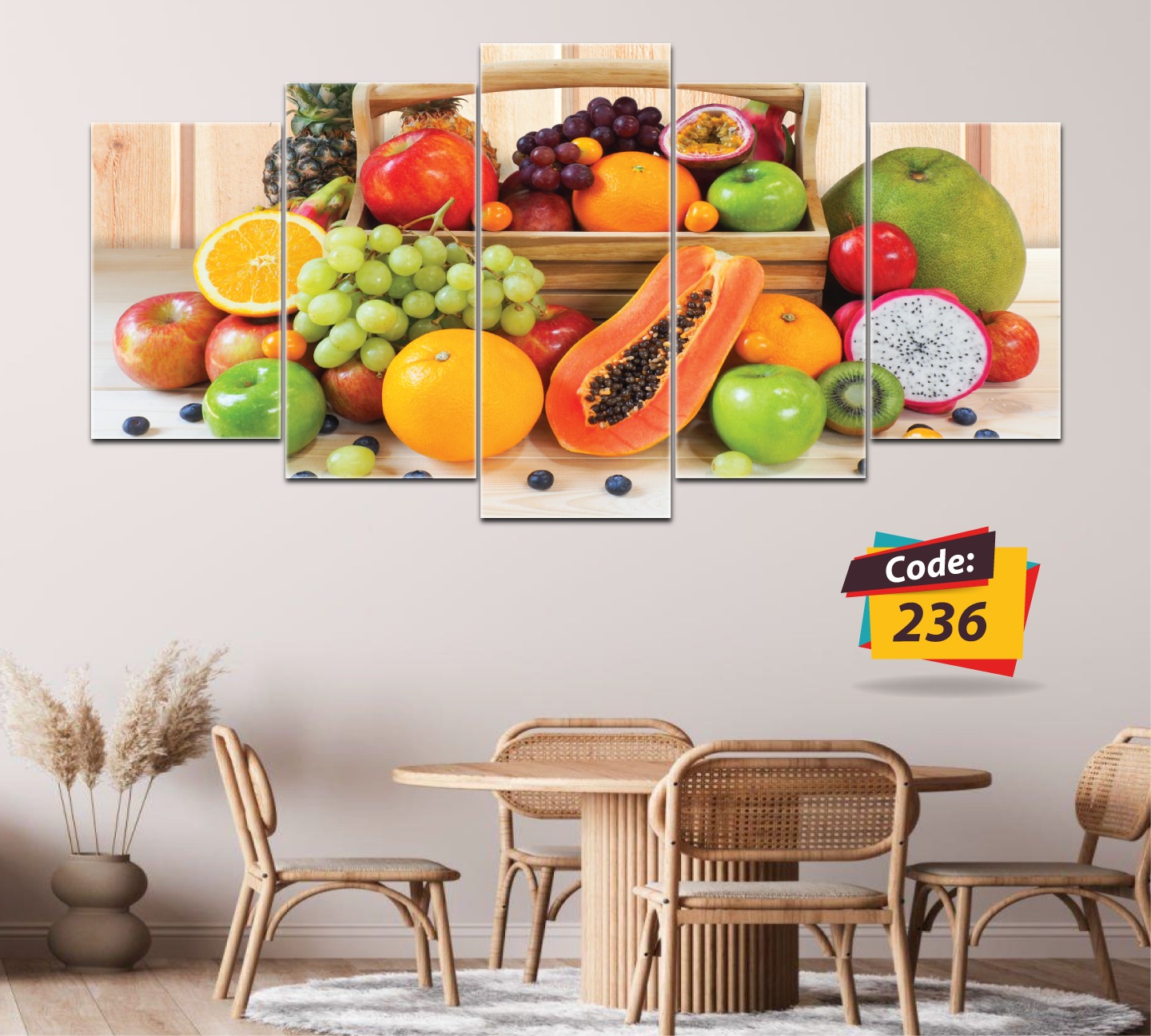 Picture of 5Pcs In 1 Set Wall Canvas Art code# 236