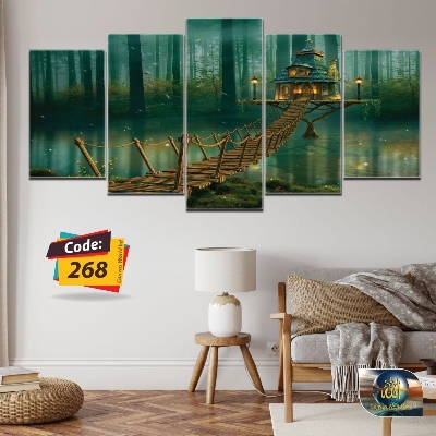 Picture of 5Pcs In 1 Set Wall Canvas Art code# 268