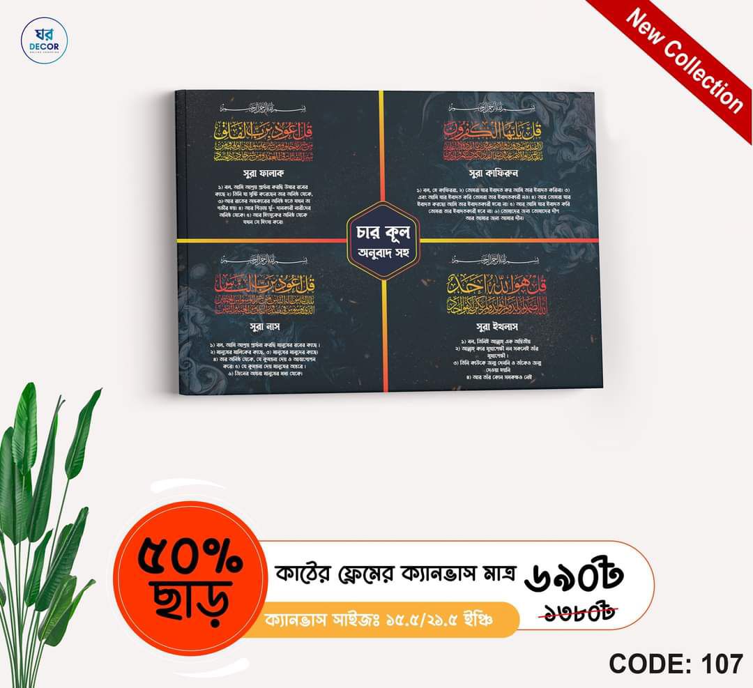 Picture of Home Decor Wall Canvas Code#106