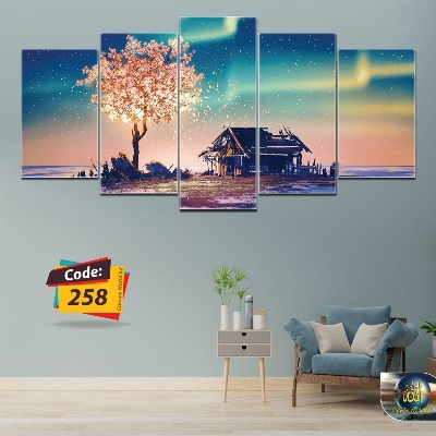 Picture of 5Pcs In 1 Set Wall Canvas Art code# 258