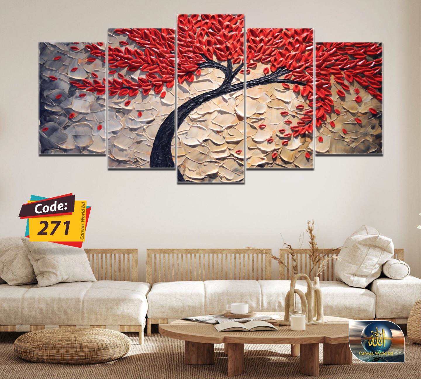 Picture of 5Pcs In 1 Set Wall Canvas Art code# 271
