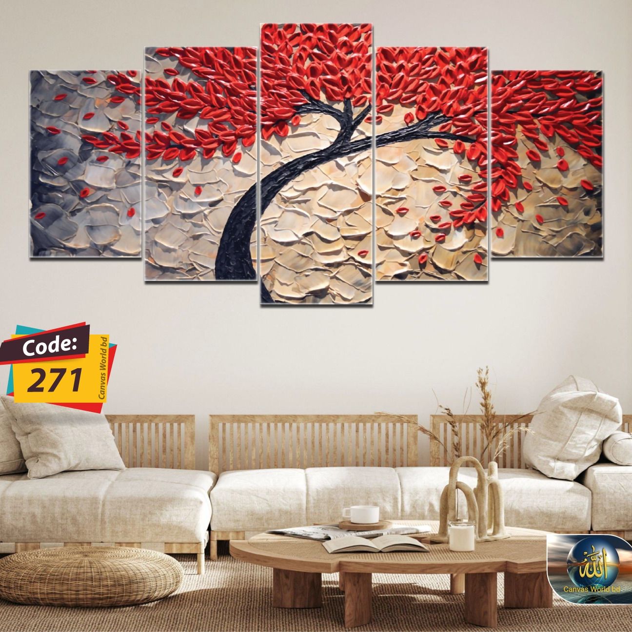 Picture of 5Pcs In 1 Set Wall Canvas Art code# 271