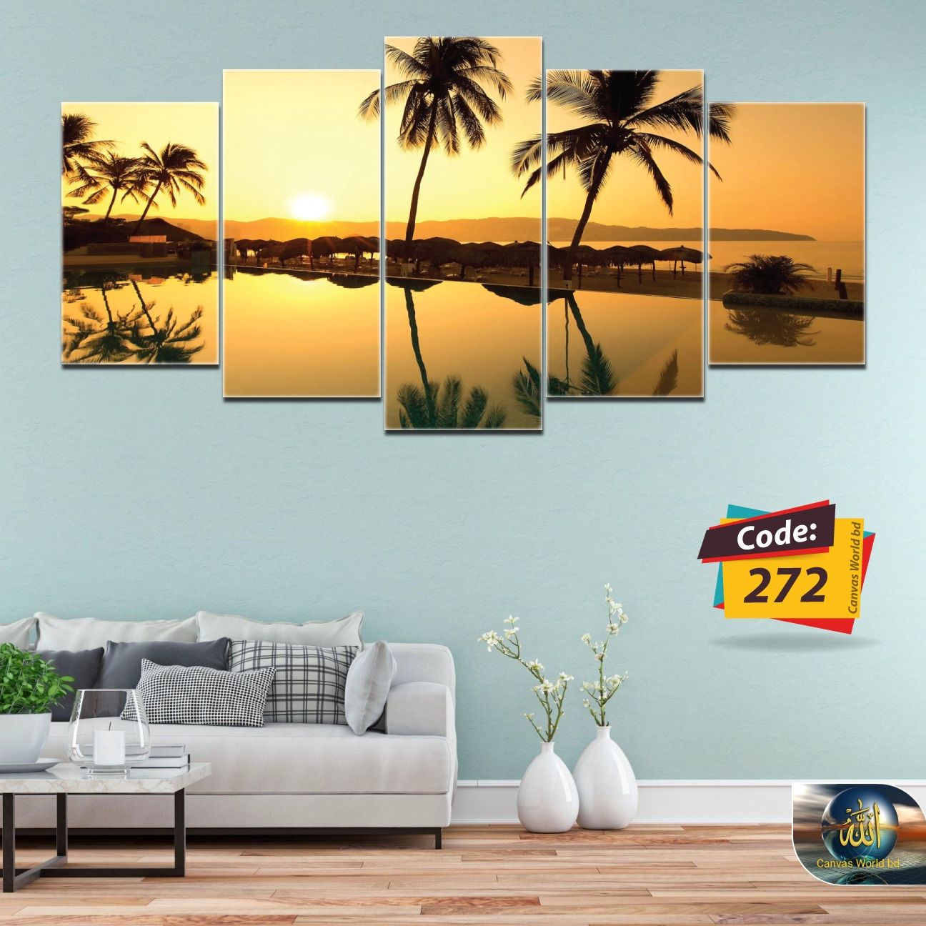 Picture of 5Pcs In 1 Set Wall Canvas Art code# 272